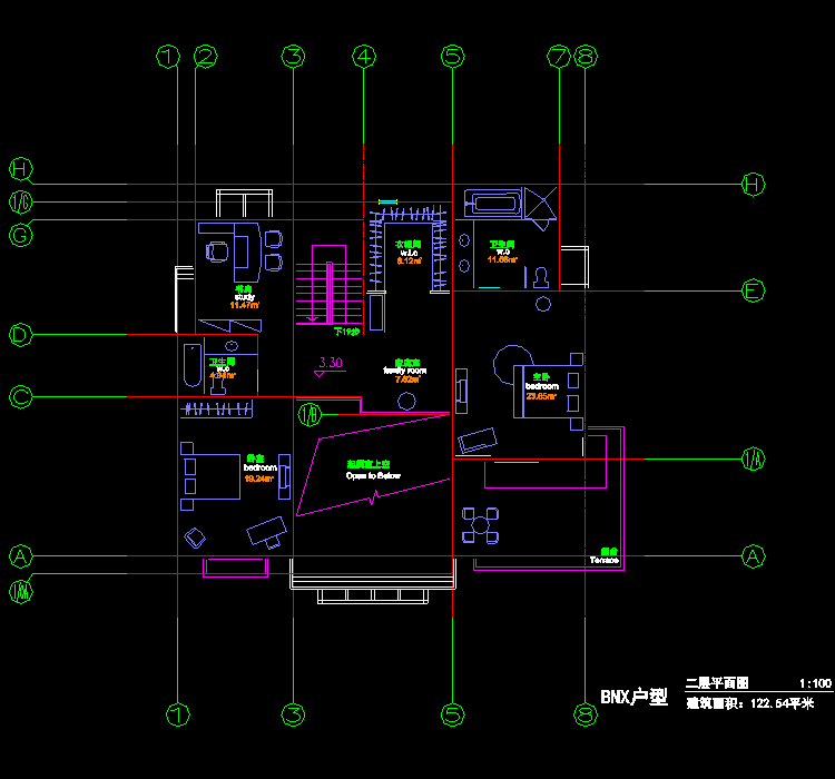 办公别墅建筑设计CAD施工图