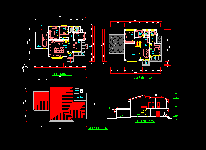 别墅CAD建筑设计方案图纸2