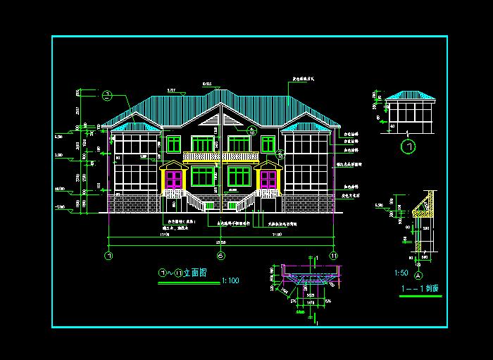 半岛别墅山庄建筑CAD结构图