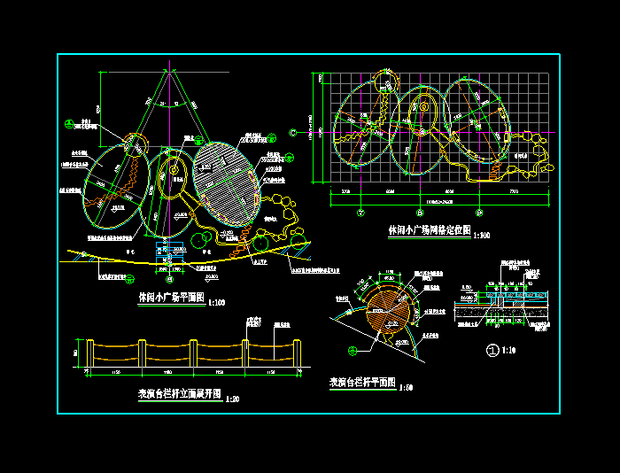 游园餐厅绿化CAD平面图6