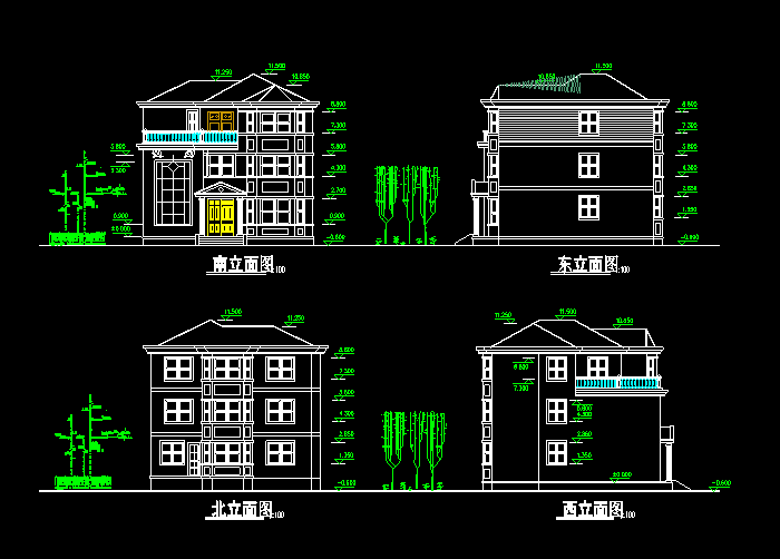 多层别墅建筑CAD施工图6